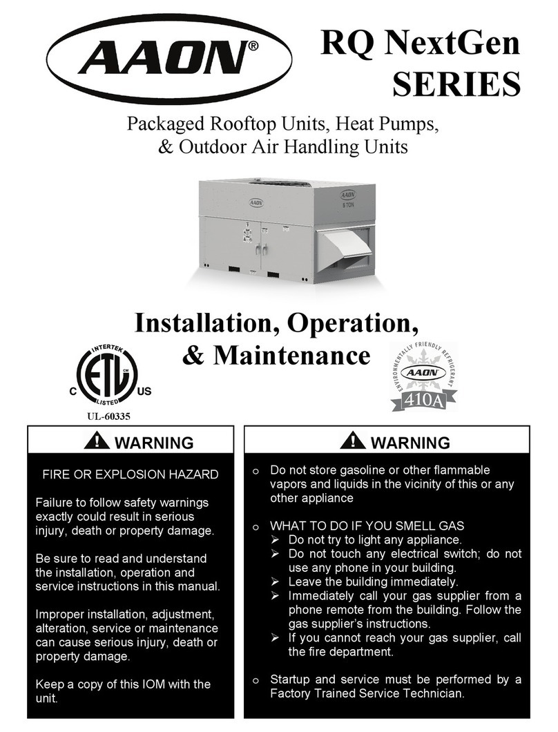 AAON RQ NextGen Series Owner's manual AAON RQ NextGen Series Owner's manual