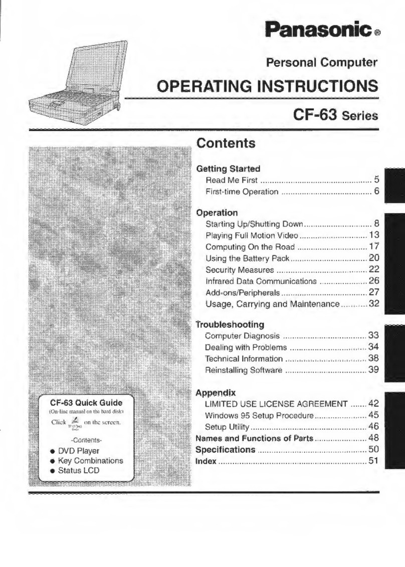 Panasonic CF-63 Series operating instructions