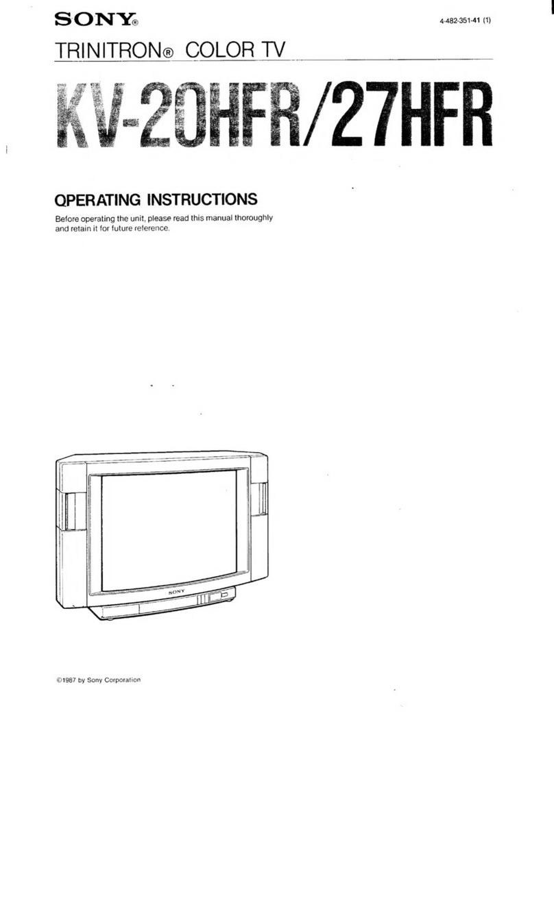 Sony TRINITRON KV-20HFR User manual Sony TRINITRON KV-20HFR User manual