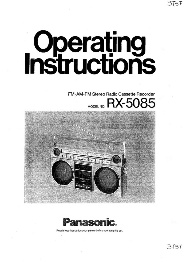 Panasonic RX-5085 operating instructions