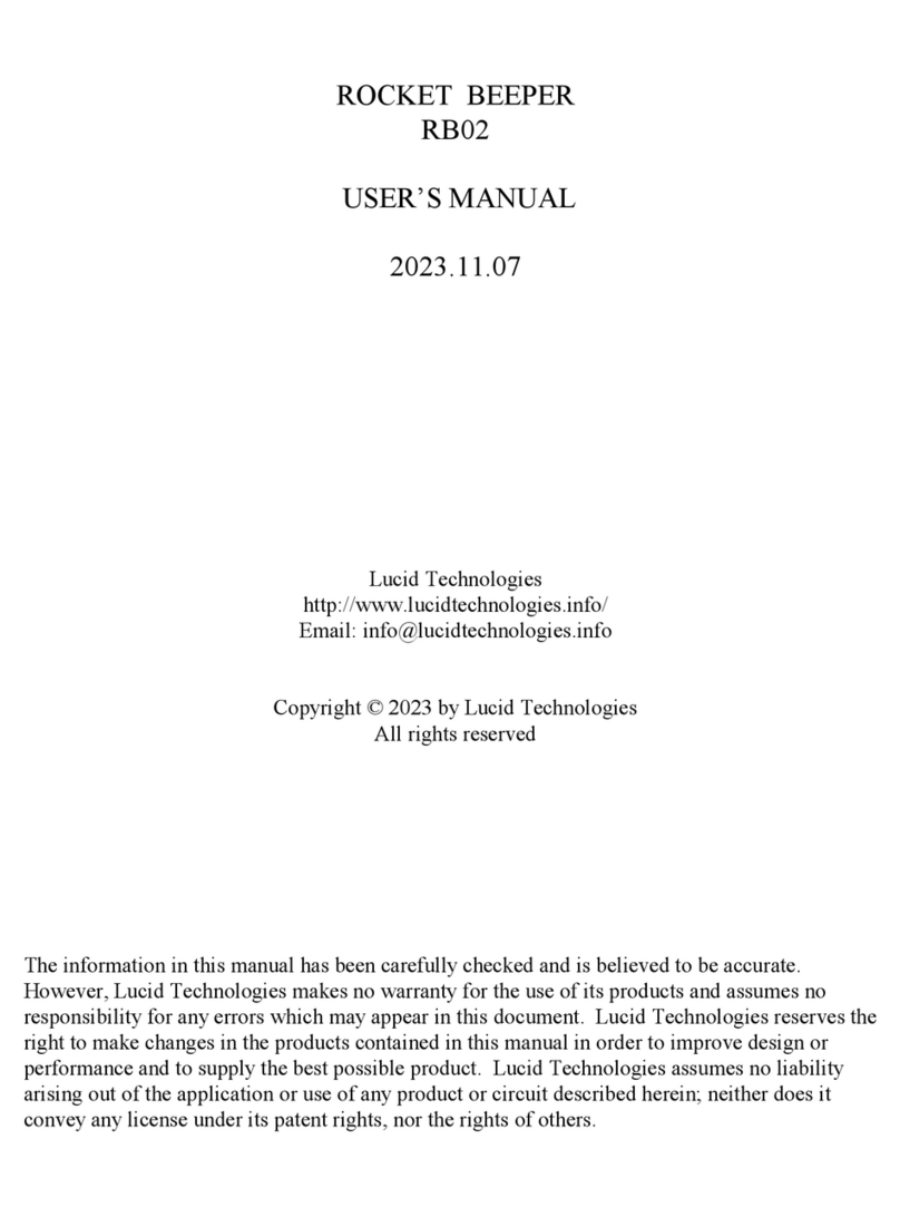 Lucid Technologies ROCKET BEEPER RB02 user manual Lucid Technologies ROCKET BEEPER RB02 user manual