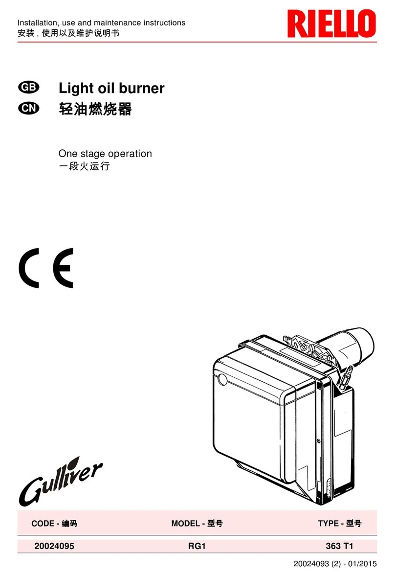 Riello GULLIVER RG1 Quick start guide