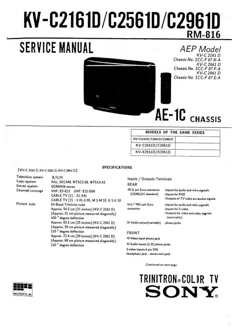 Sony KV-C2161D User manual