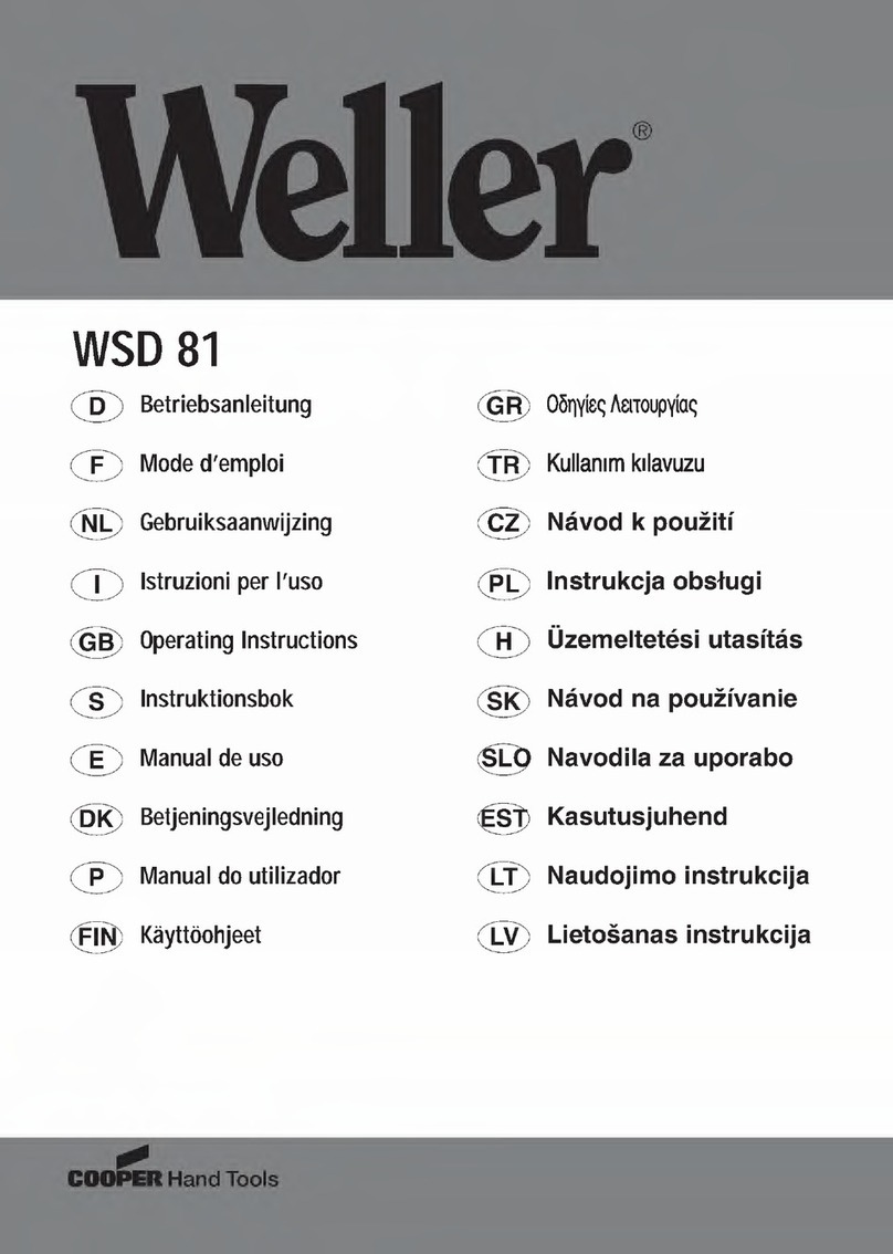 Cooper Weller WSD 81 operating instructions