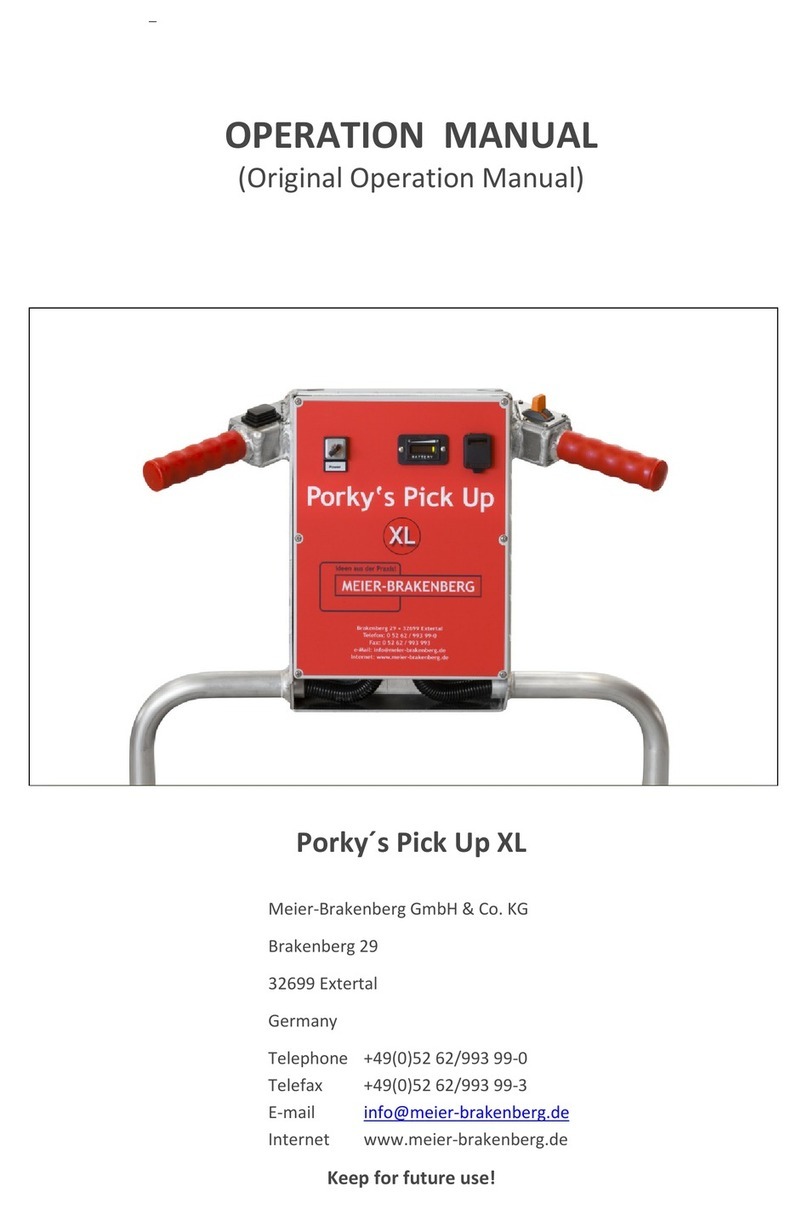 MEIER-BRAKENBERG Porky's Pick Up XL Operation manual