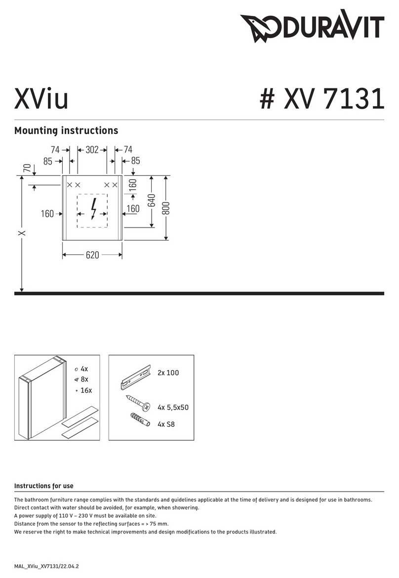 DURAVIT XViu XV 7131 User manual DURAVIT XViu XV 7131 User manual