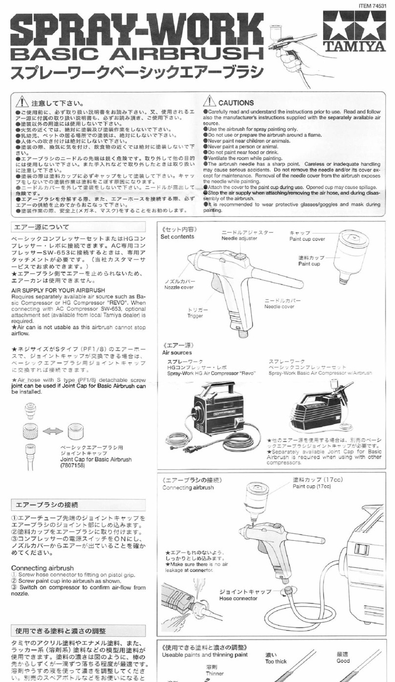 Tamiya SPRAY WORH BASIC AIRBRUSH quick start guide