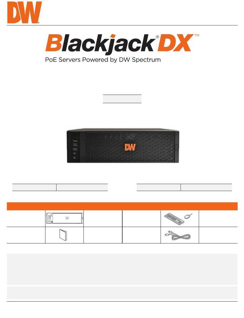 Digital Watchdog Blackjack DX DW-BJDX11 T-LX Series User manual
