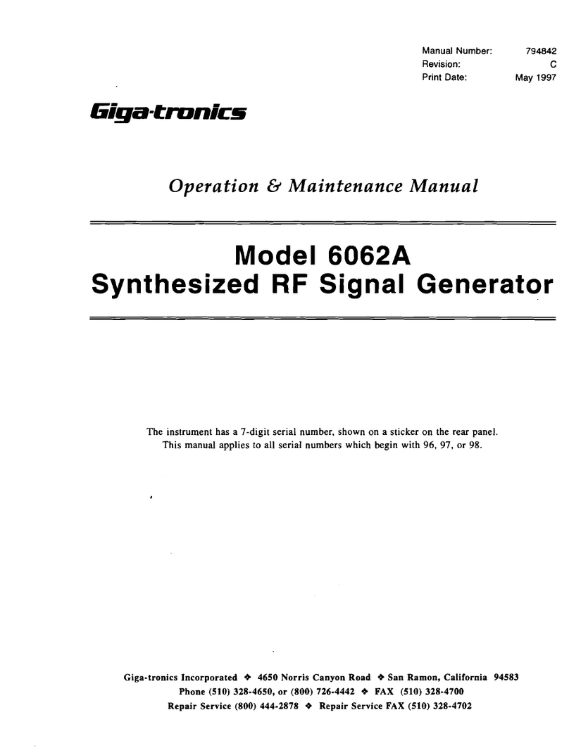 Giga-tronics 6062A Operation & maintenance manual