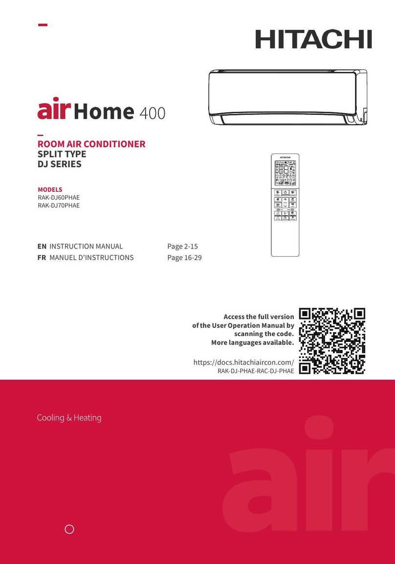 Hitachi air Home 400 RAK-DJ60PHAE Operation manual