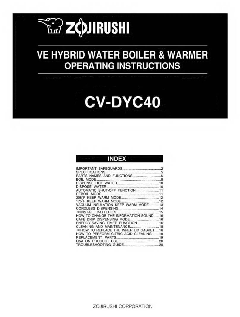 Zojirushi CV-DYC40 operating instructions