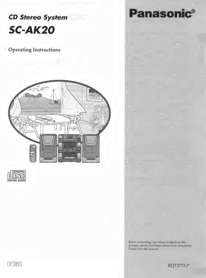 Panasonic SCAK20 - MINI HES W/CD-P operating instructions
