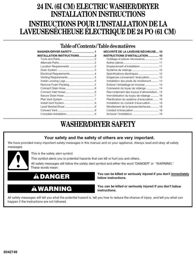 Whirlpool YLTE5243DQ5 User manual