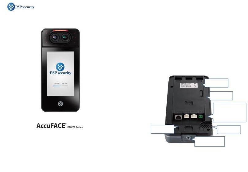 PSP Security AccuFACE EFR-T3 Series Quick installation guide
