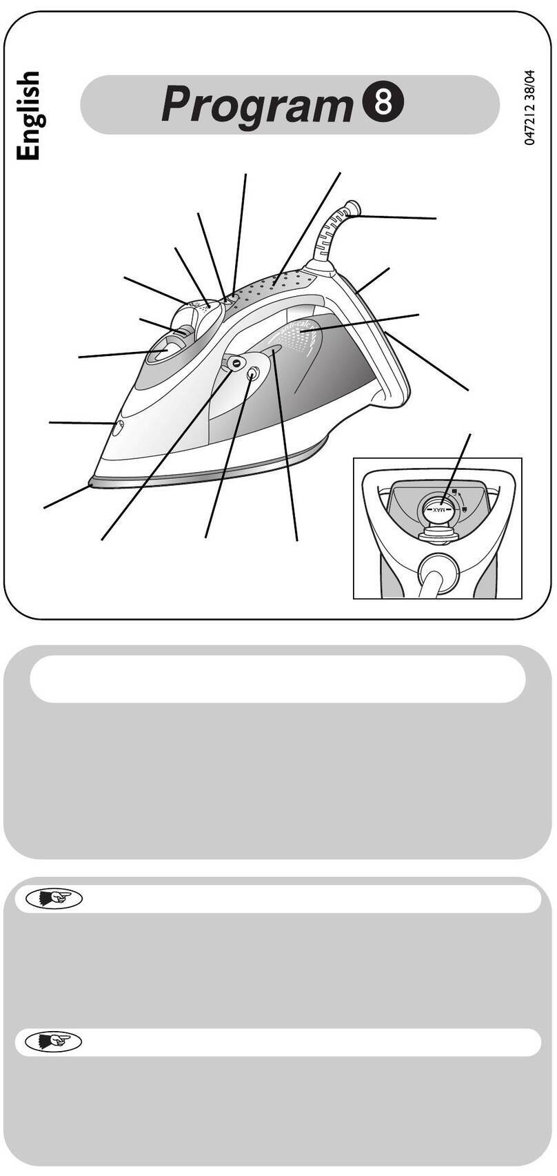 TEFAL PROGRAM 8 400 manual