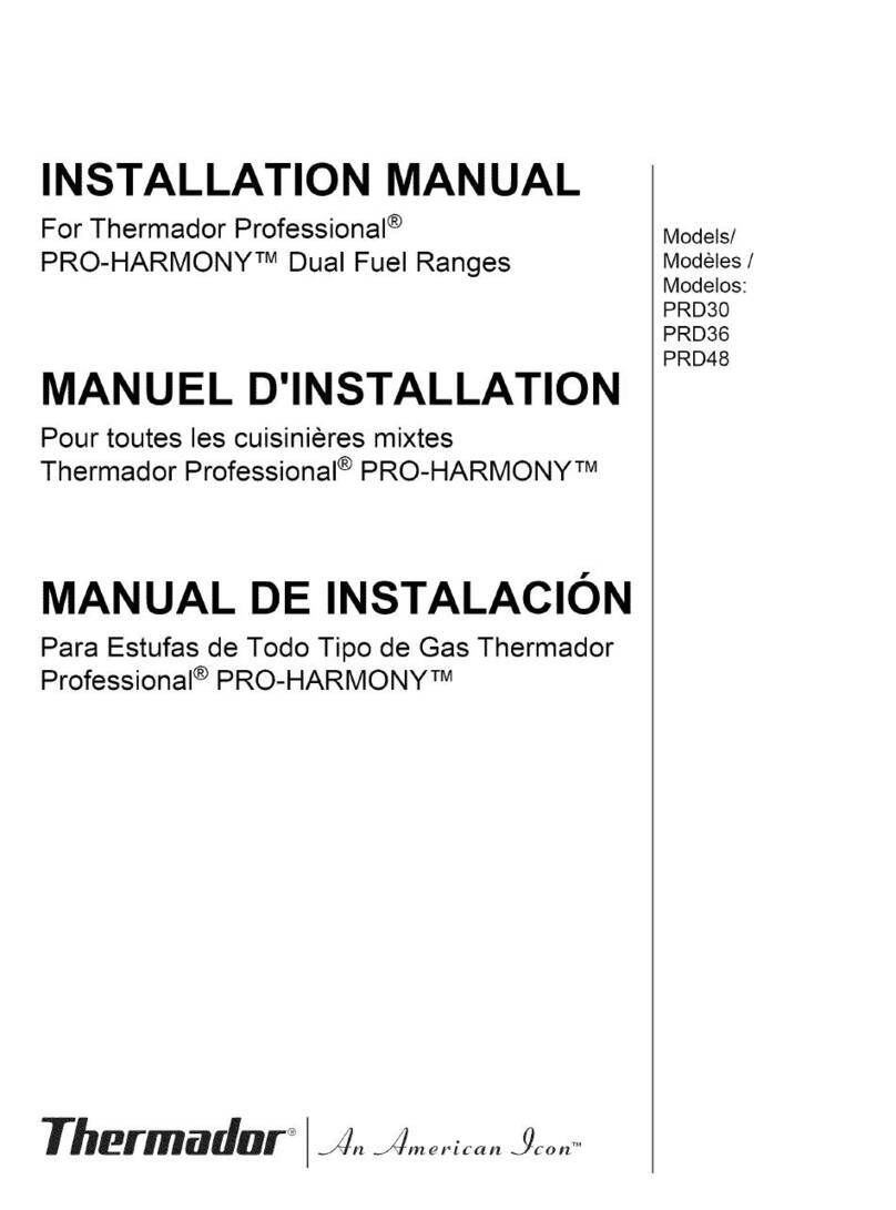 Thermador Professional PRO-HARMONY PRD30 User manual