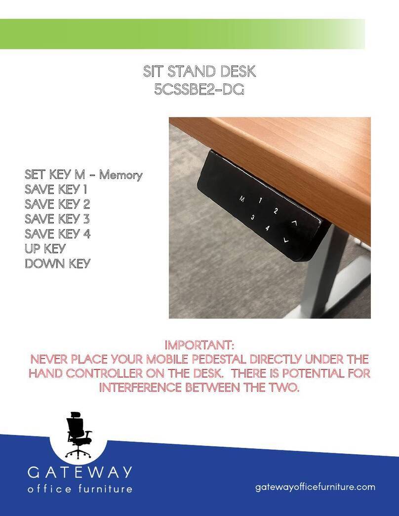 Gateway Office Furniture 5CSSBE2-DG operating manual Gateway Office Furniture 5CSSBE2-DG operating manual
