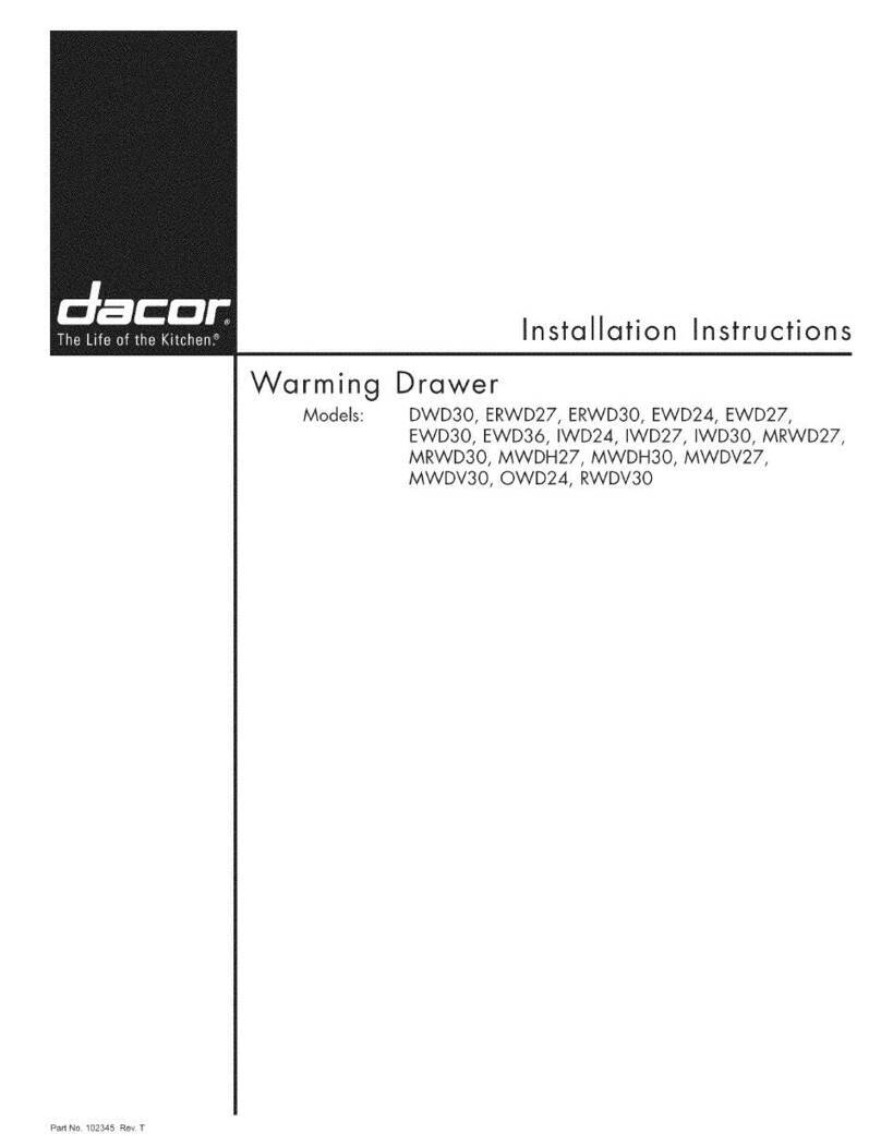 Dacor DWD30 User manual