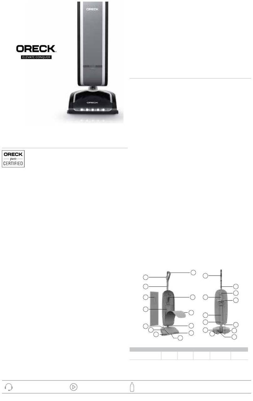 Oreck ELEVATE Conquer UK30300COM User manual