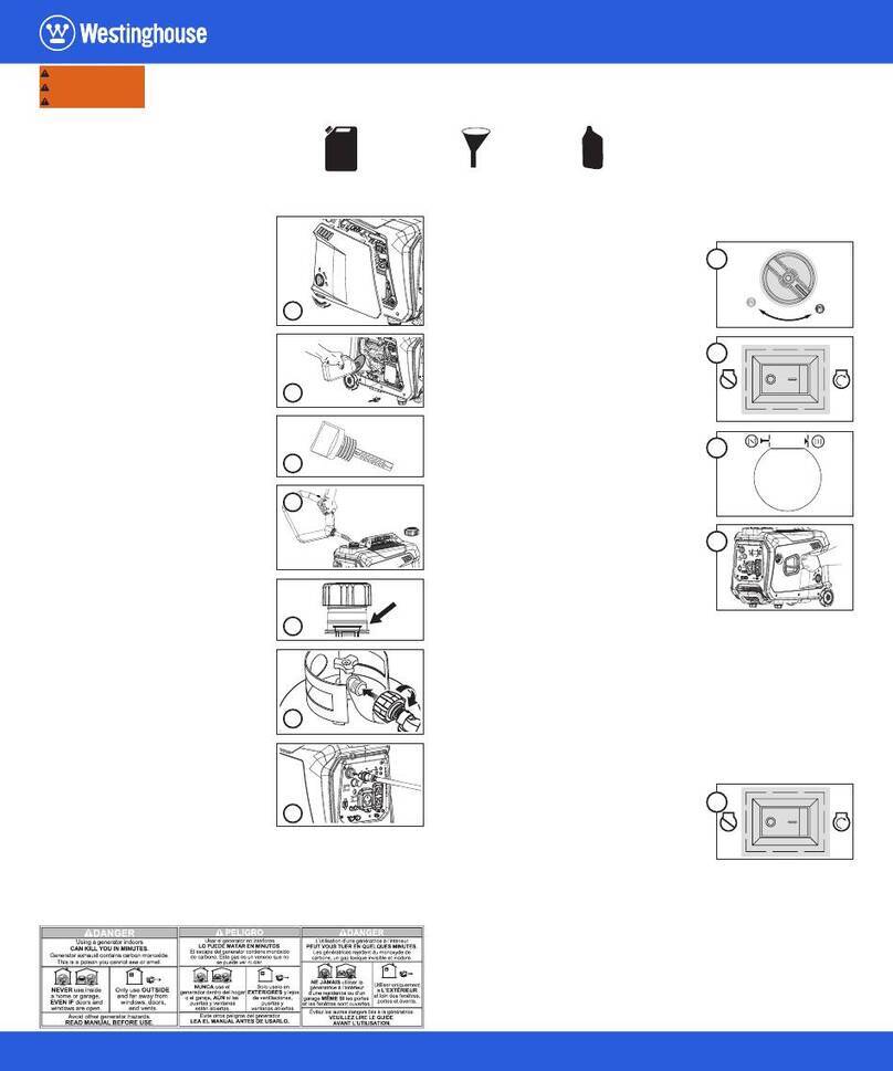 Westinghouse iGen4000DFcv quick start guide
