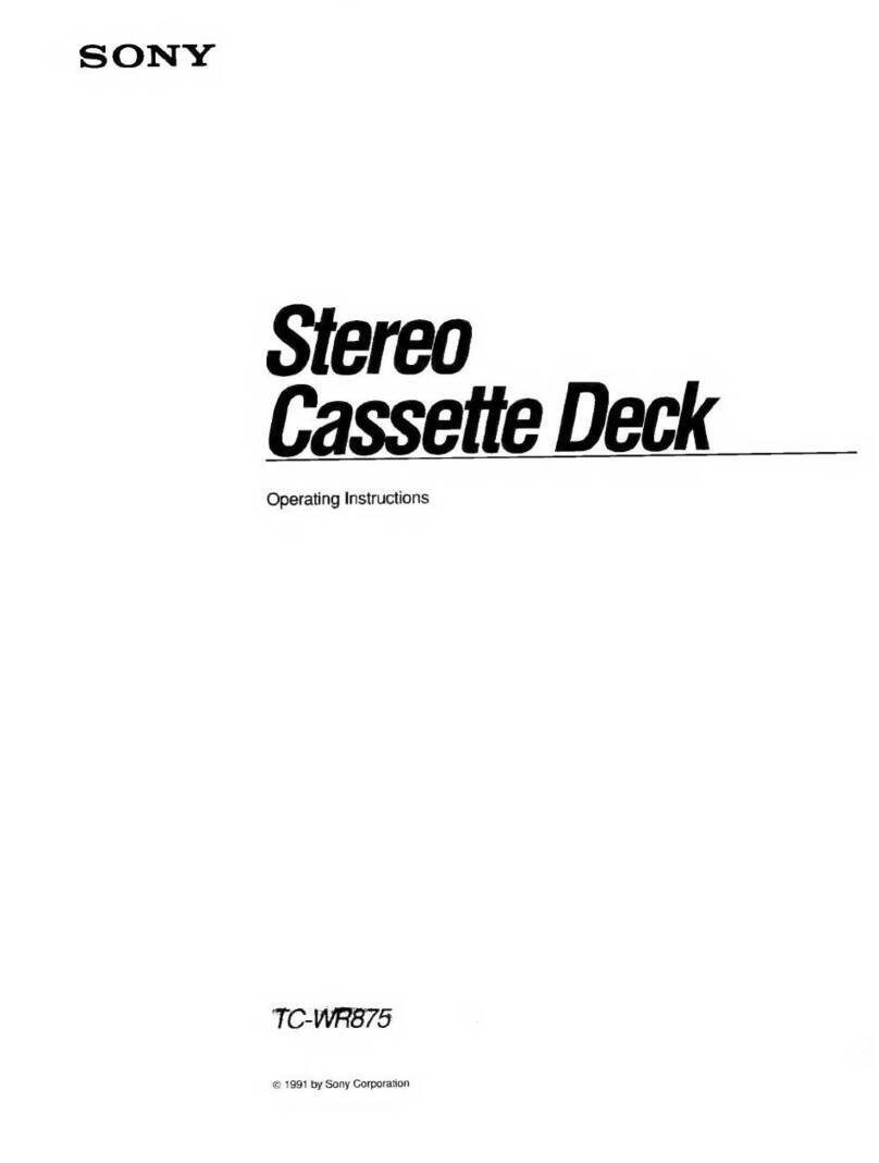 Sony TC-WR875 operating instructions