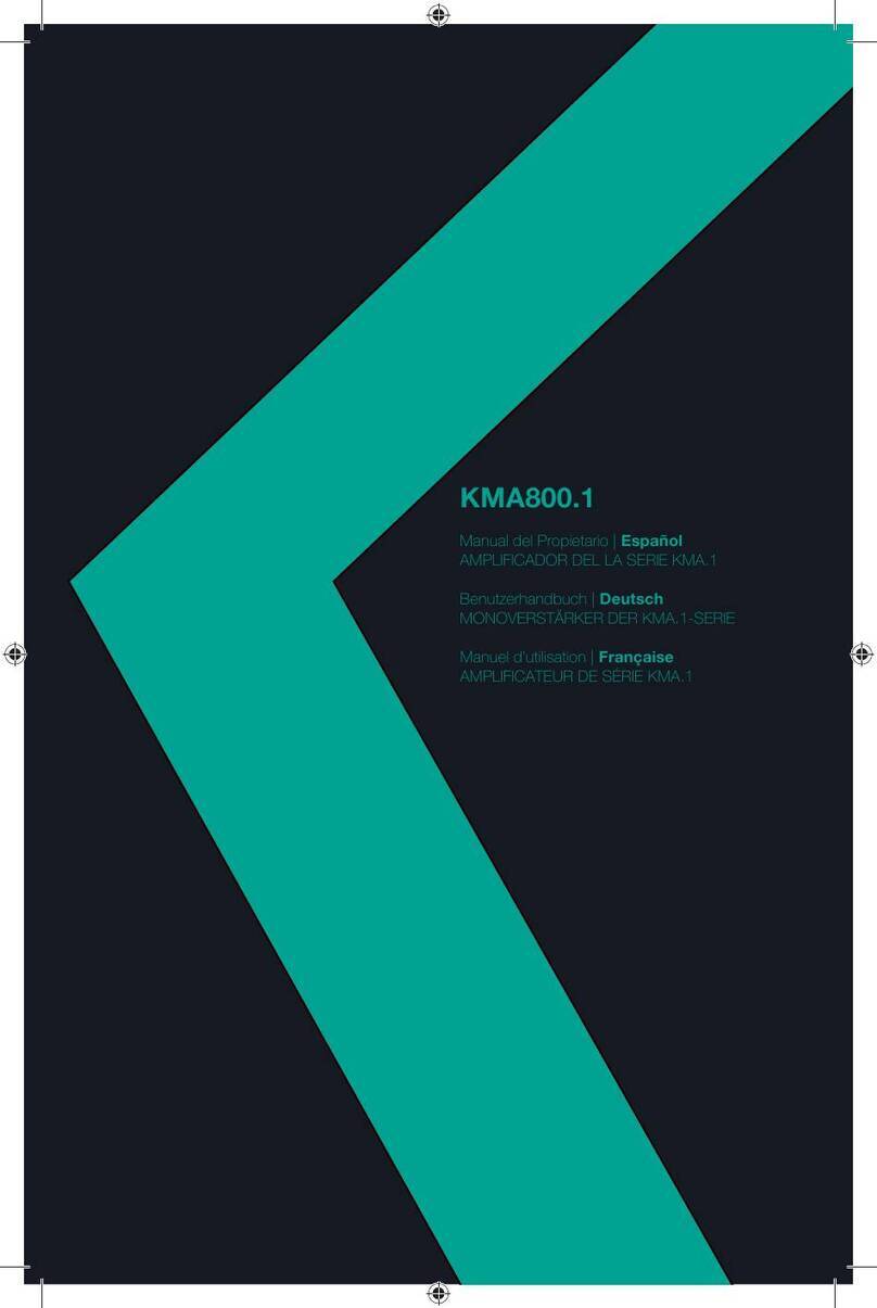 Kicker KMA.1 Series User manual