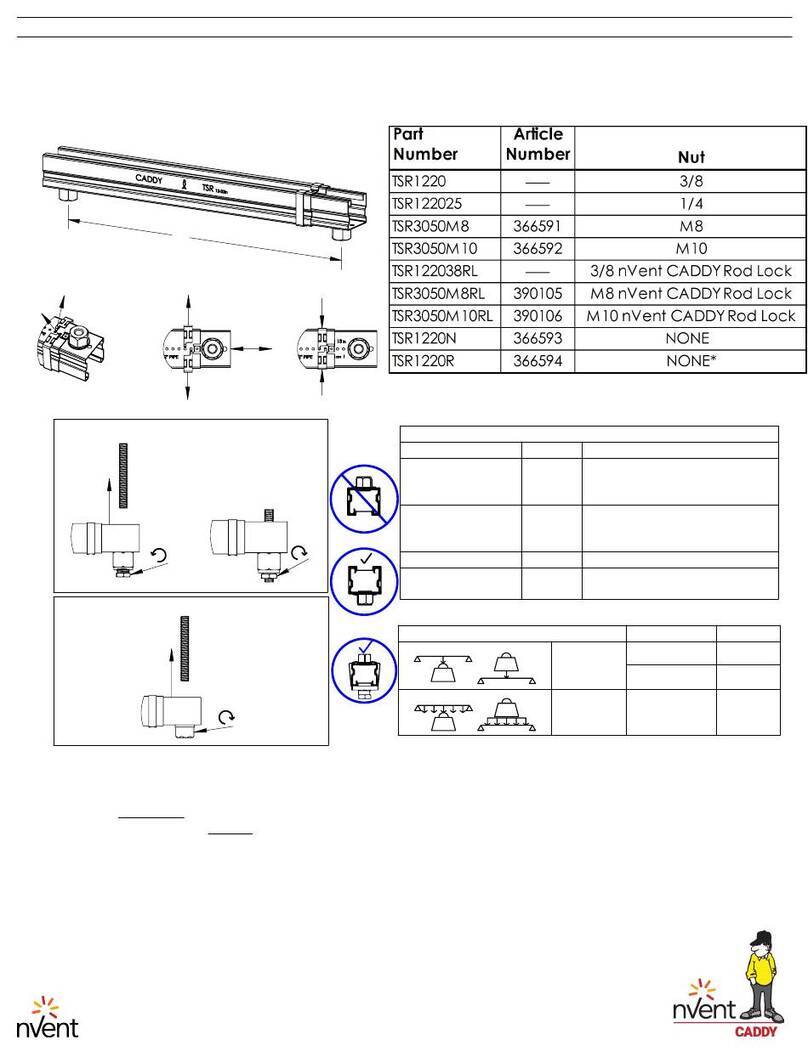 nvent CADDY TSR1220 instruction sheet