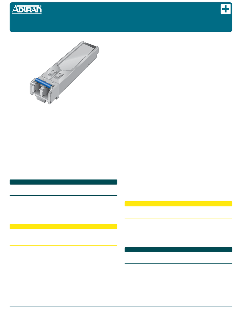ADTRAN OC-48/STM-16 DWDM SFP User manual