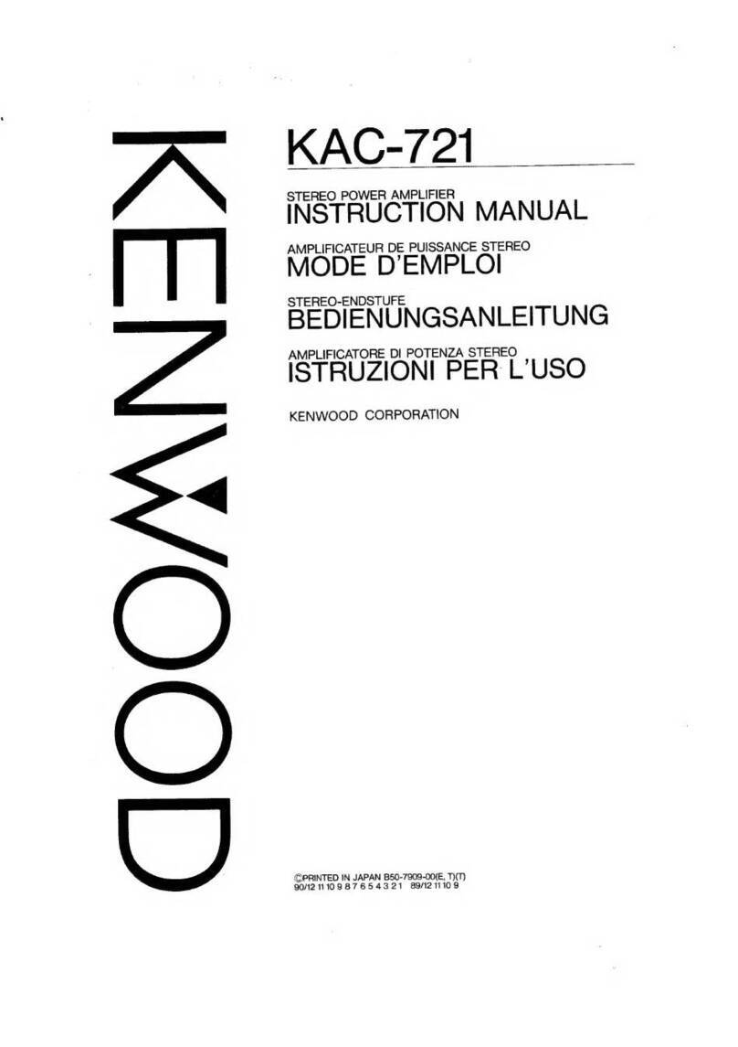 Kenwood KAC-721 instruction manual