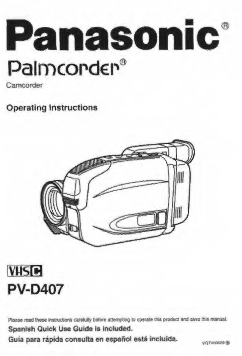 Panasonic Palmcorder PV-D407 User manual Panasonic Palmcorder PV-D407 User manual