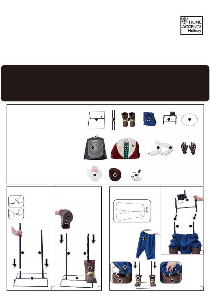 Home Accents Holiday Cowboy Santa 23SV24017 Easy Assembly and operation instructions