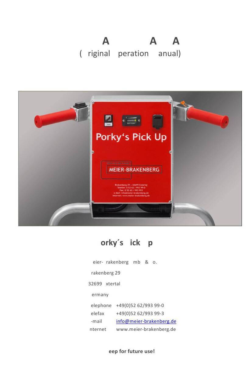 MEIER-BRAKENBERG Porky's Pick Up XP Operation manual
