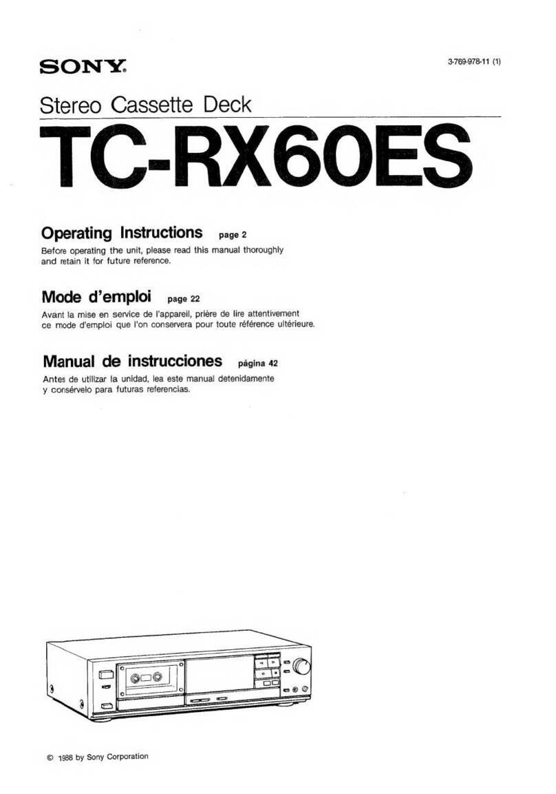 Sony TC-RX60ES User manual