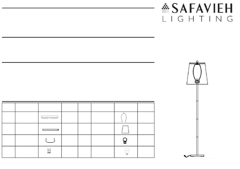 Safavieh Lighting GERALT FLL4123 manual