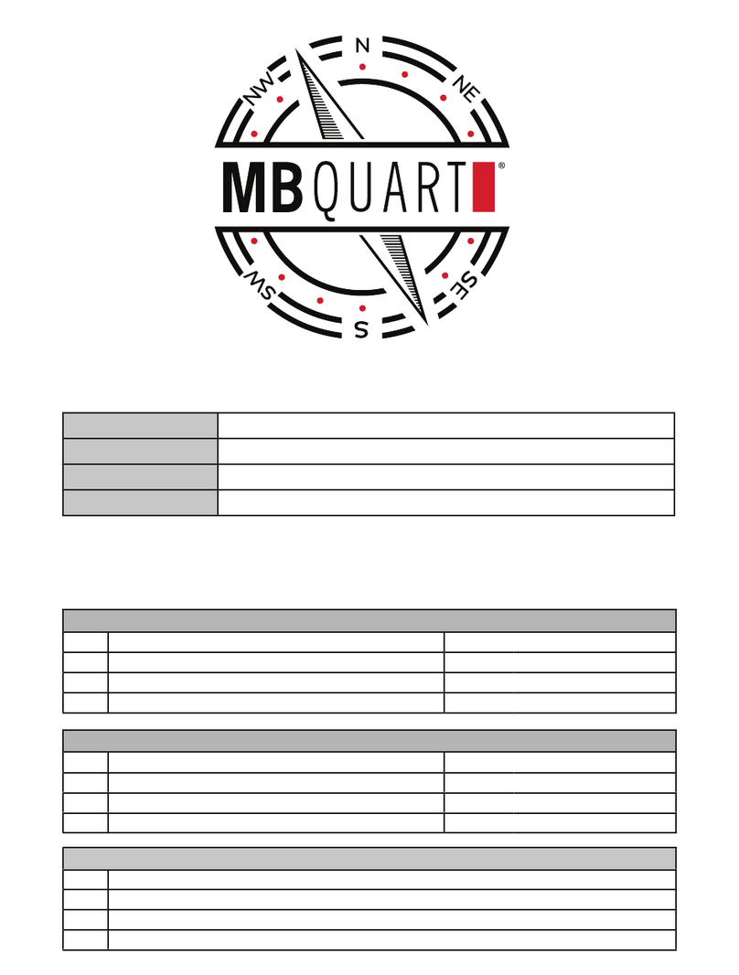 MB QUART JC1-116E User manual
