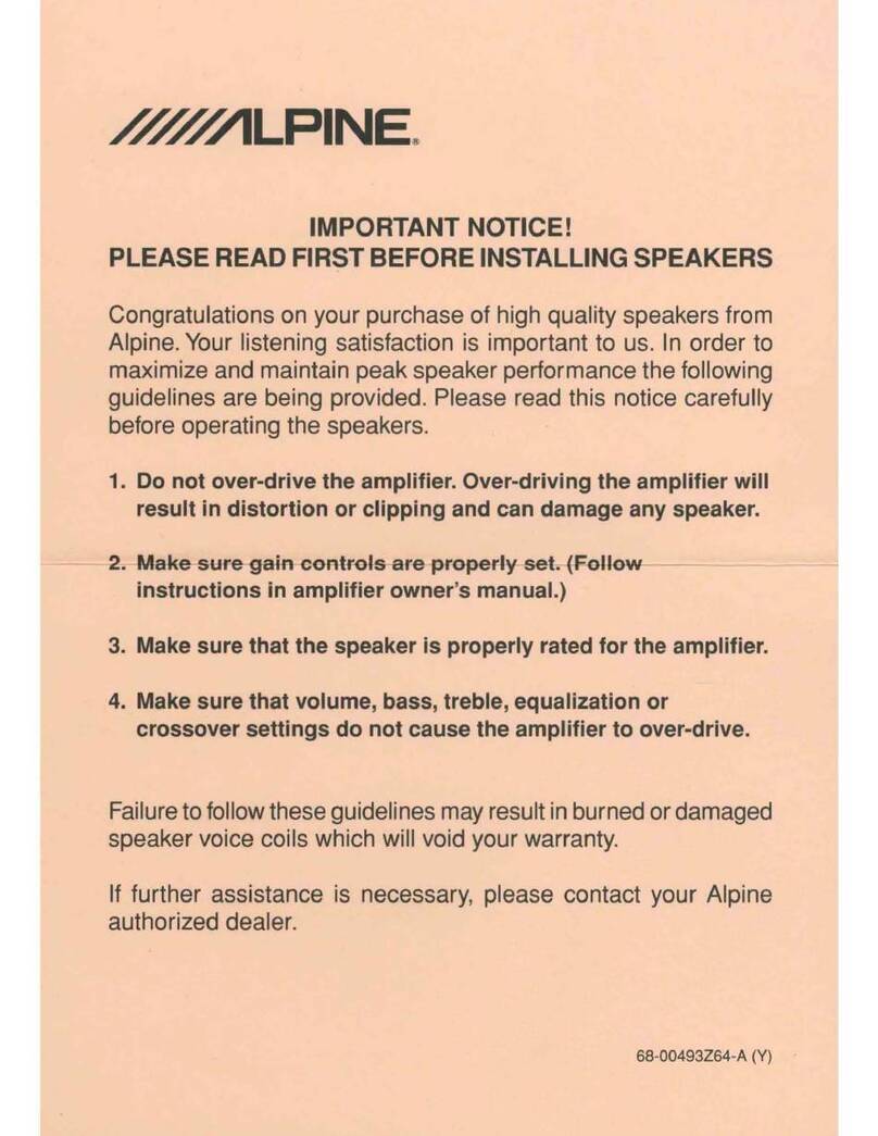 Alpine SPE-6000 manual