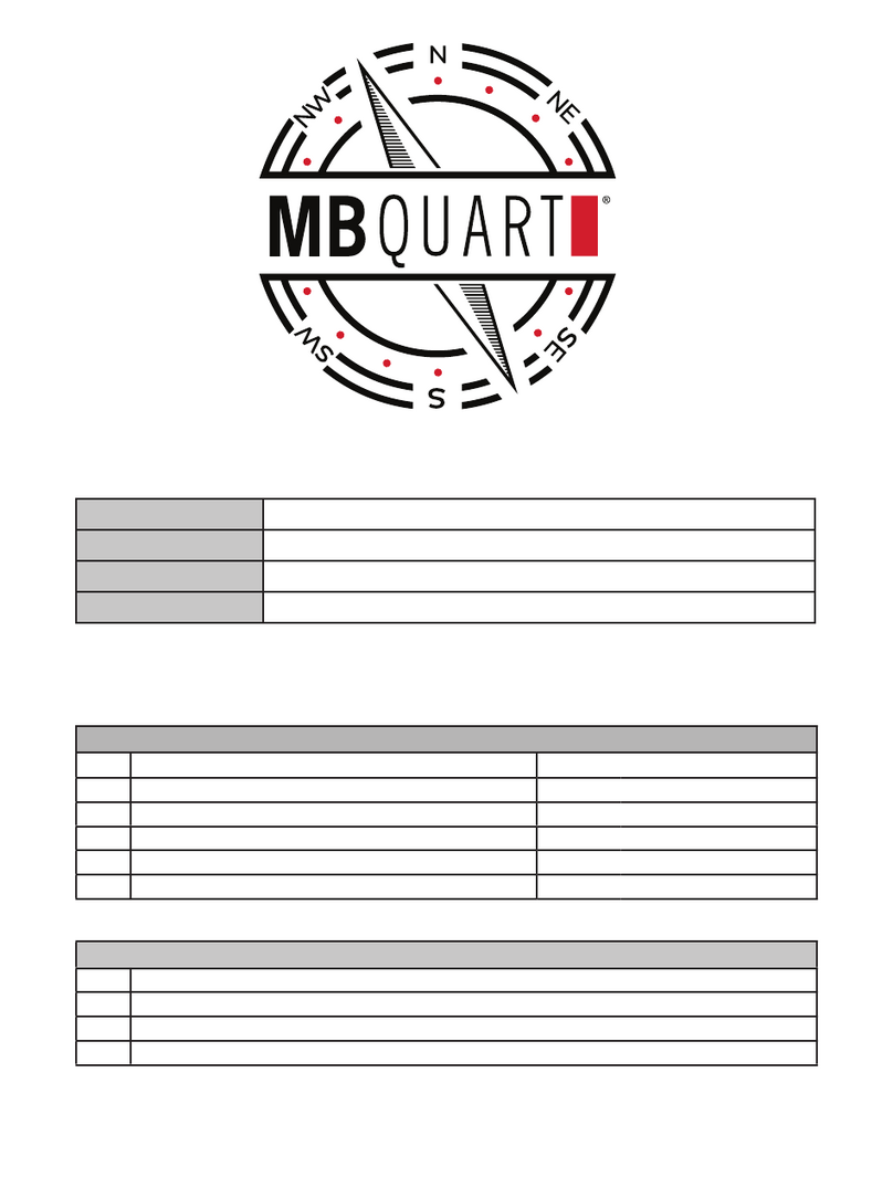 MB QUART MBQJ-STG6-1 Assembly instructions