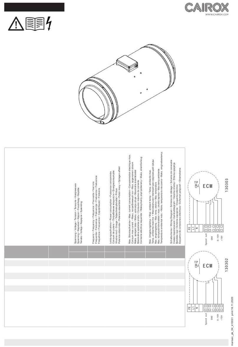 Cairox EMIX EC Series Assembly instructions Cairox EMIX EC Series Assembly instructions