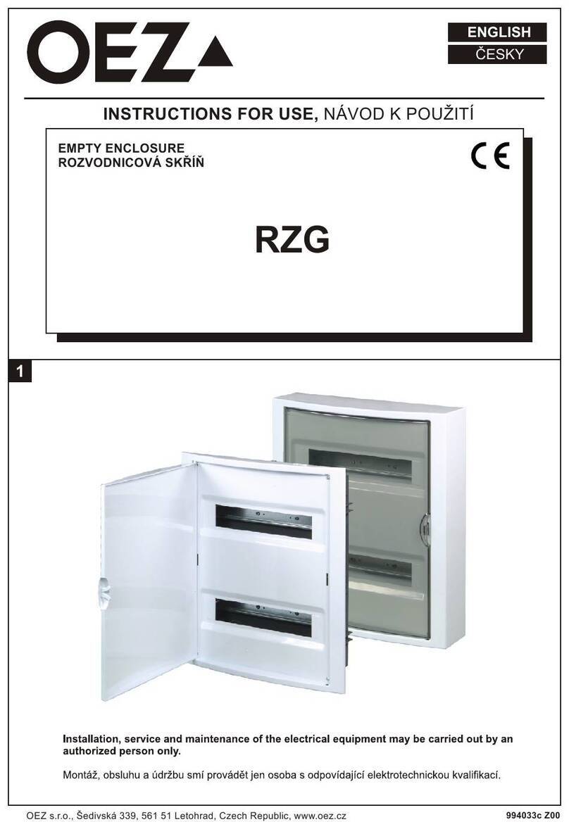 OEZ RZG Series Instructions for use