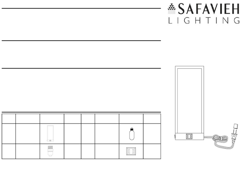 Safavieh Lighting ADEL TBL4504A-U manual Safavieh Lighting ADEL TBL4504A-U manual