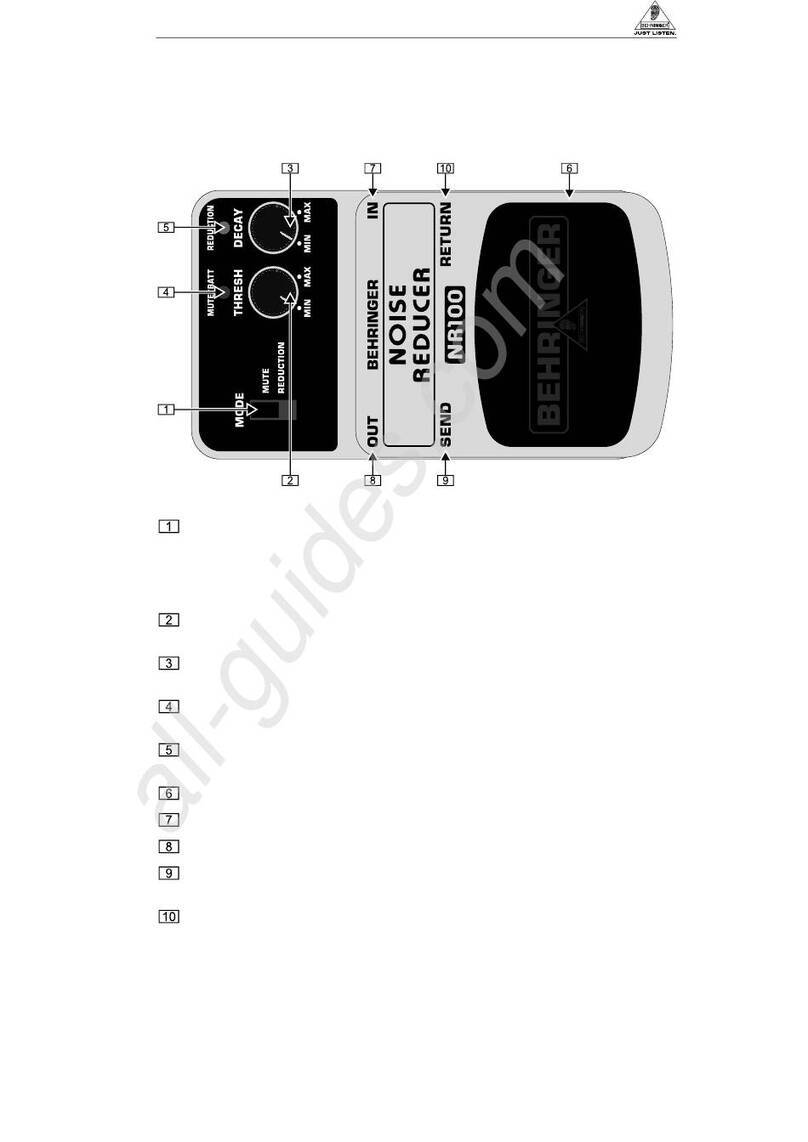 Behringer NOISE REDUCER NR100 manual