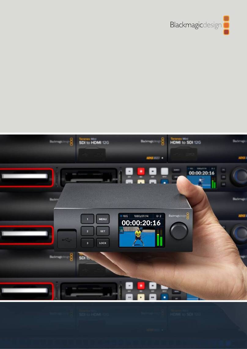 Blackmagic 2110 IP Converter 3x3G Installation and operation manual Blackmagic 2110 IP Converter 3x3G Installation and operation manual