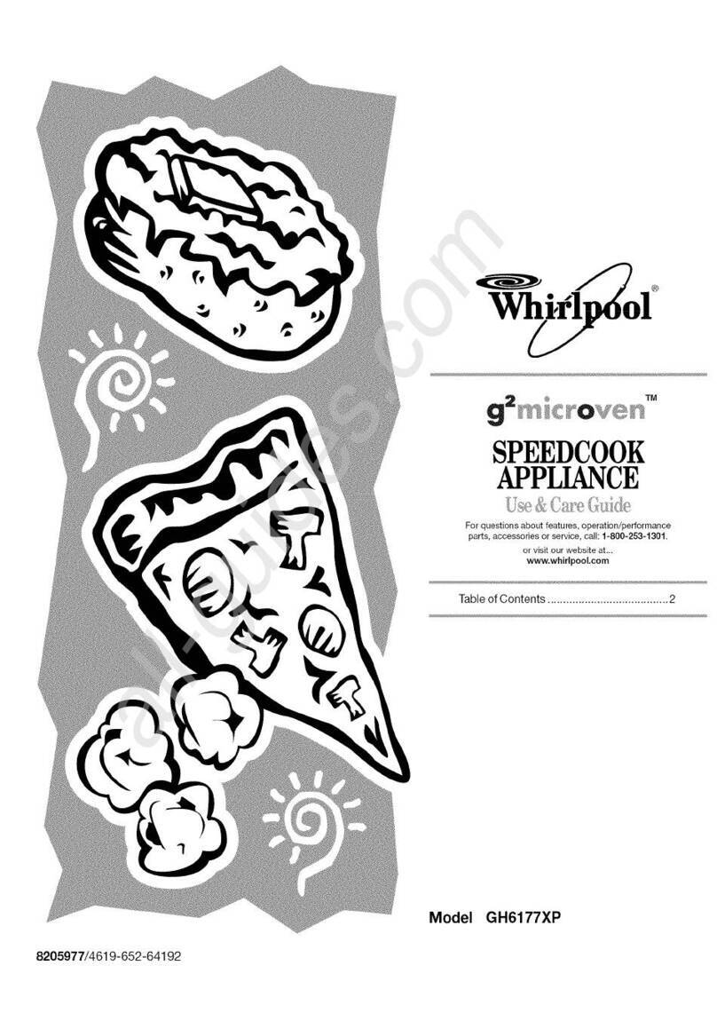 Whirlpool g2 microven GH6177XPQ User manual