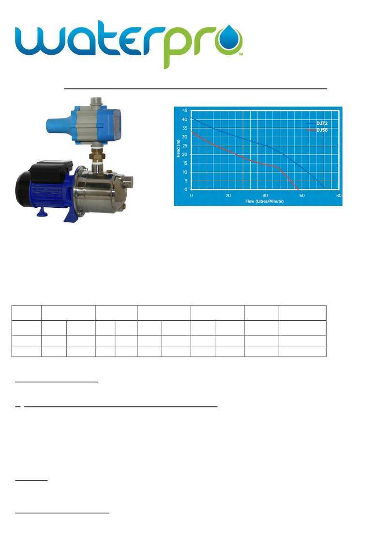 ASCENTO waterpro DJ Series instruction manual