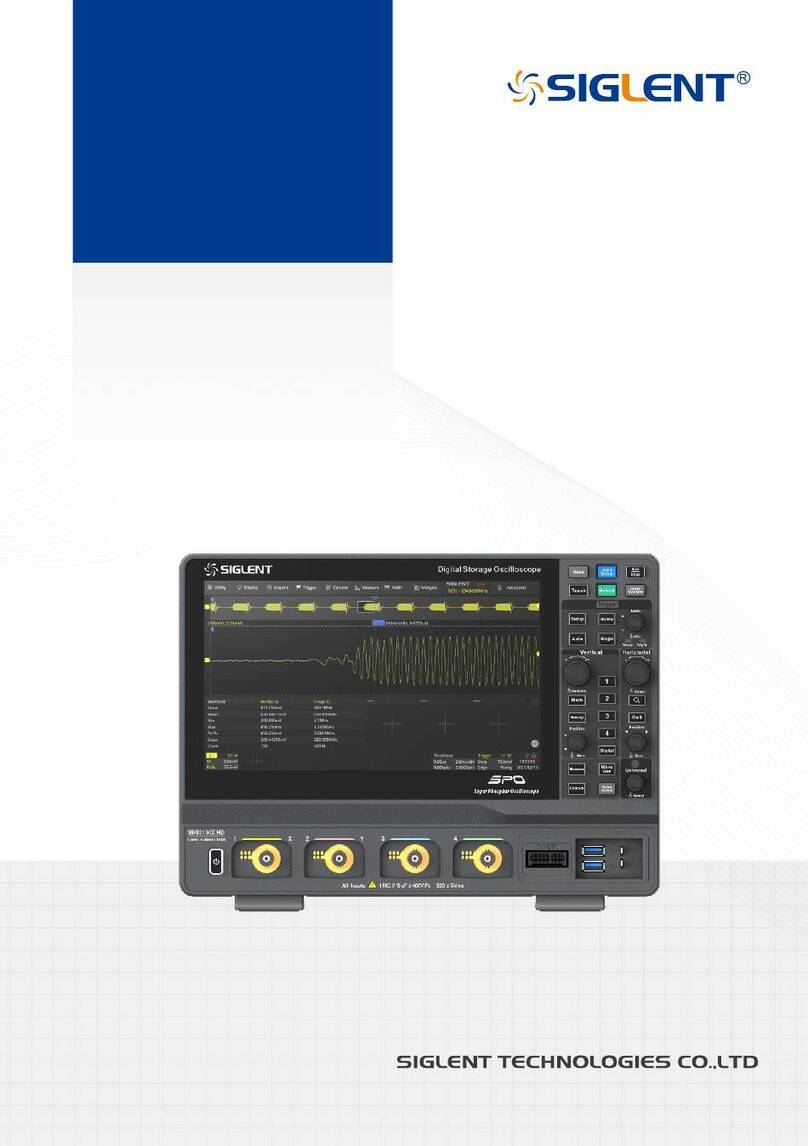 SIGLENT TECHNOLOGIES SDS3000X HD Series User manual