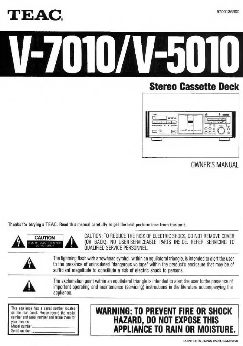 Teac V-5010 User manual