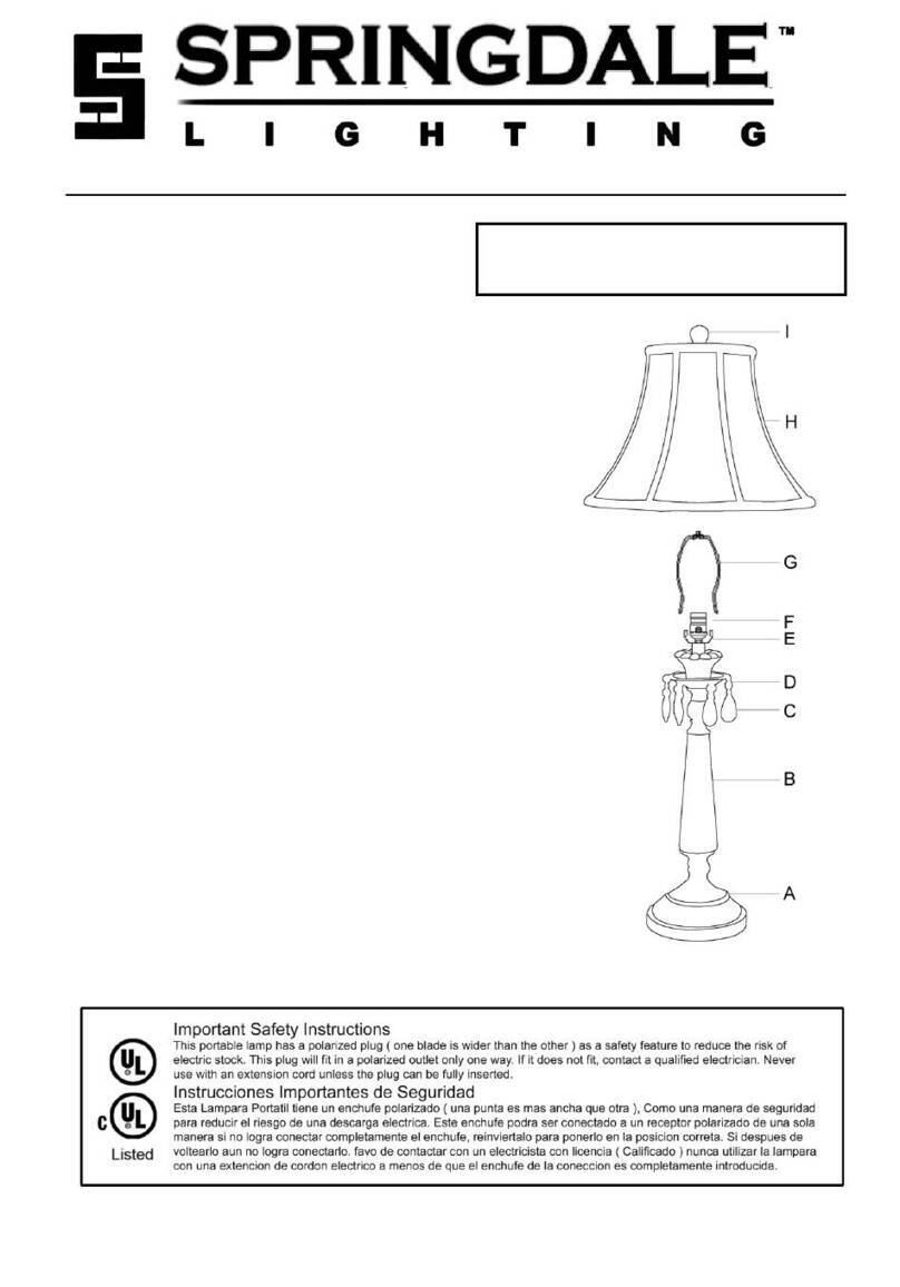 Springdale Lighting SGT11187 User manual Springdale Lighting SGT11187 User manual