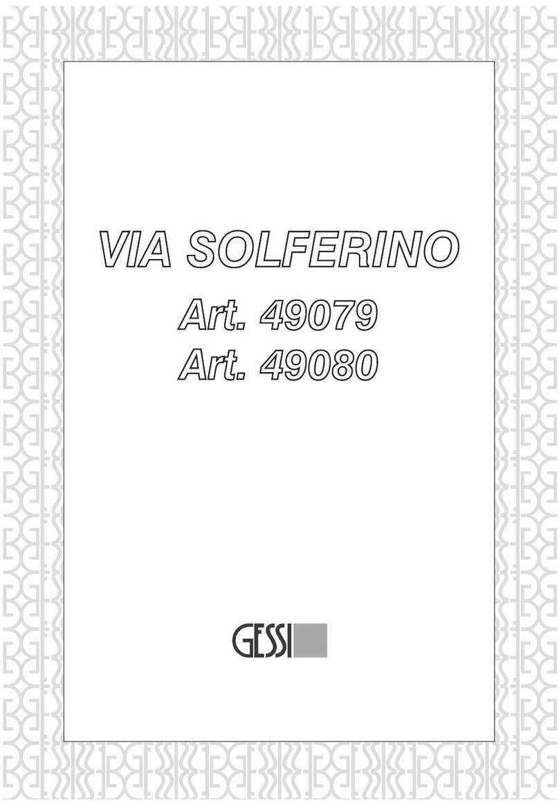 Gessi VIA SOLFERINO 49079 manual Gessi VIA SOLFERINO 49079 manual