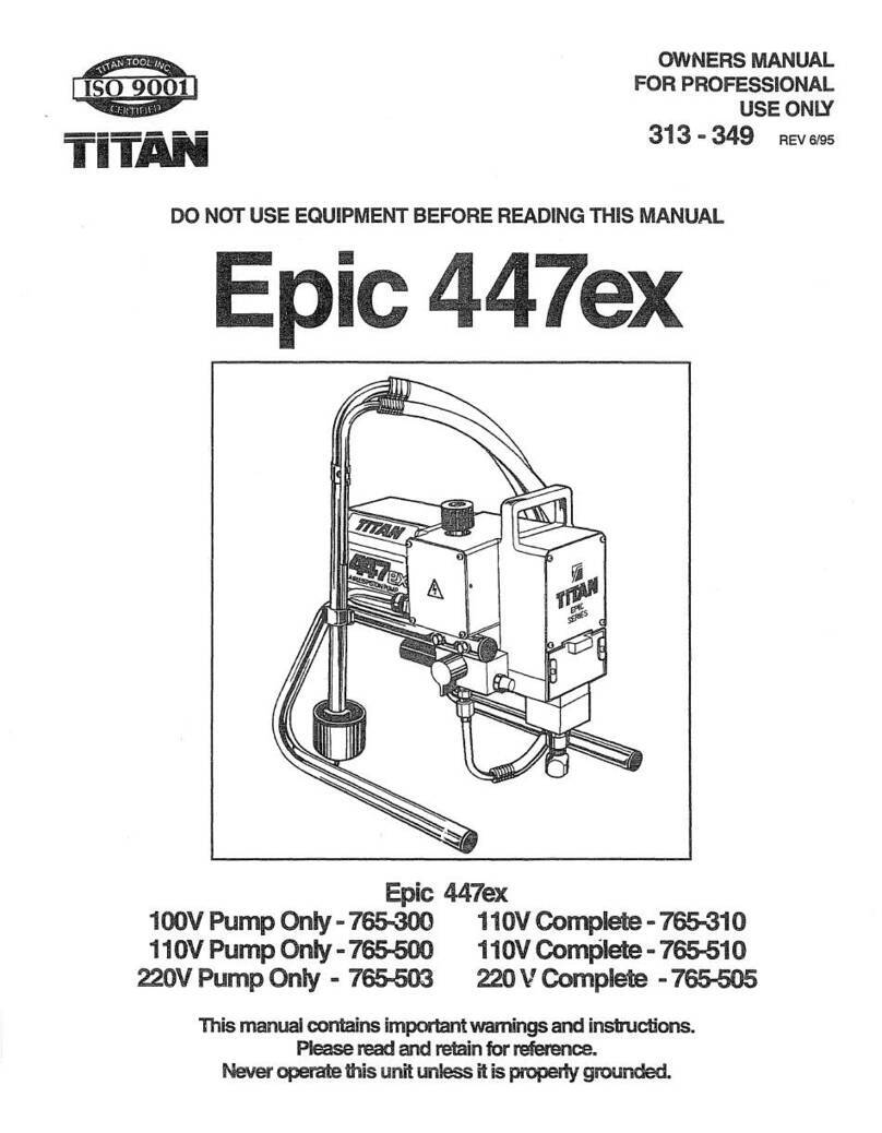 Titan Tool Epic 447ex User manual Titan Tool Epic 447ex User manual