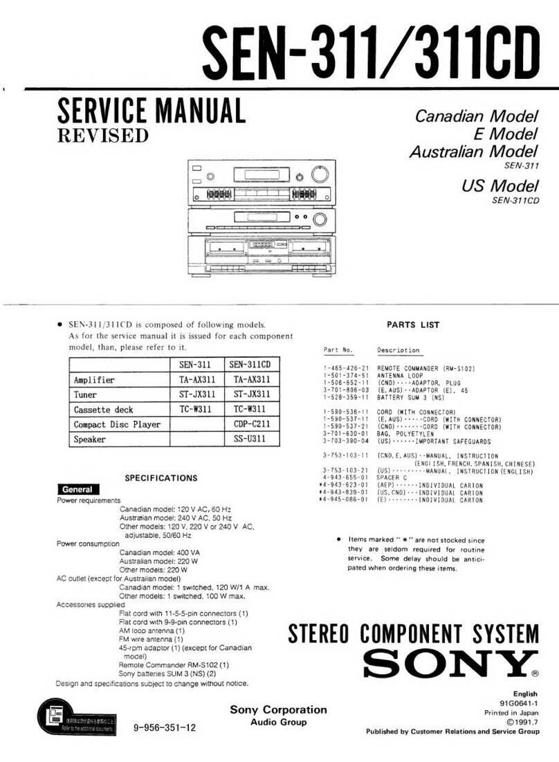 Sony SEN-311CD User manual